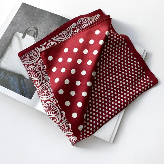 Red Silk Scarf 53x53