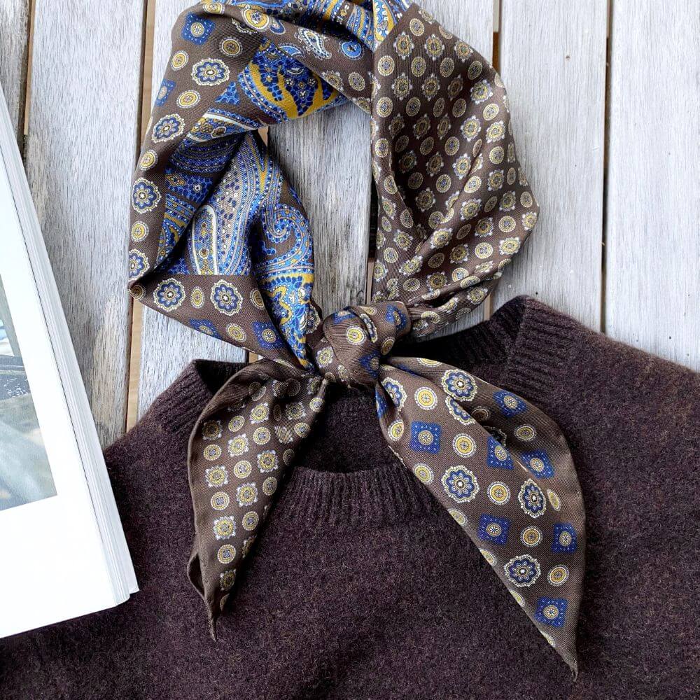 Geometric & Paisley 65 Silk Twill Scarf