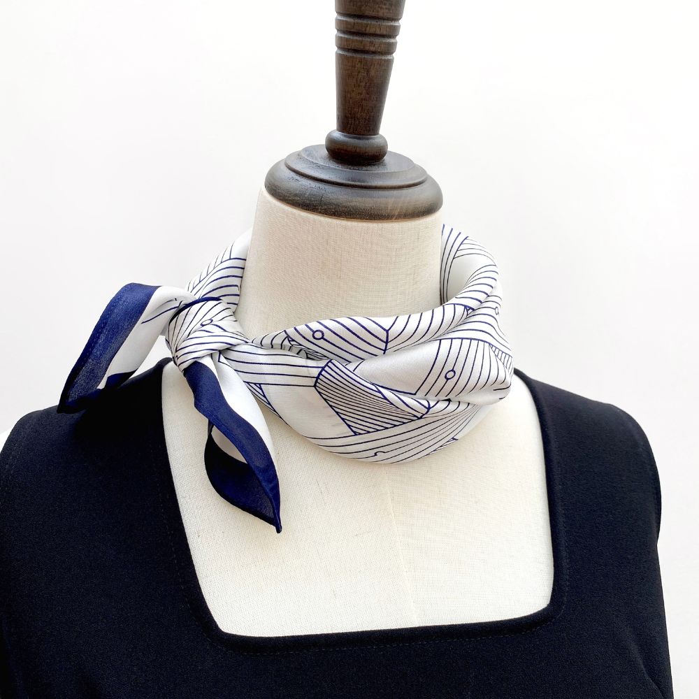 Abstract Line 53x53 Silk Scarf