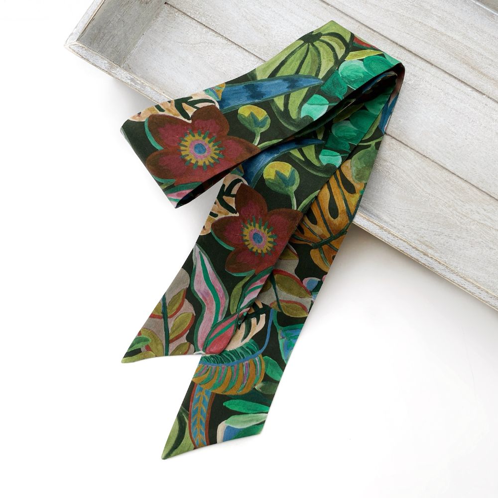 Liberty Print Skinny Scarf - Jungle Trip