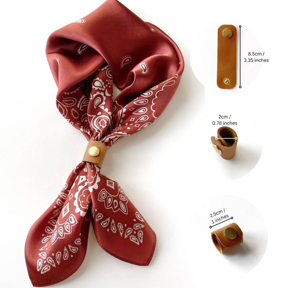 Leather Scarf Ring - 25 Colours