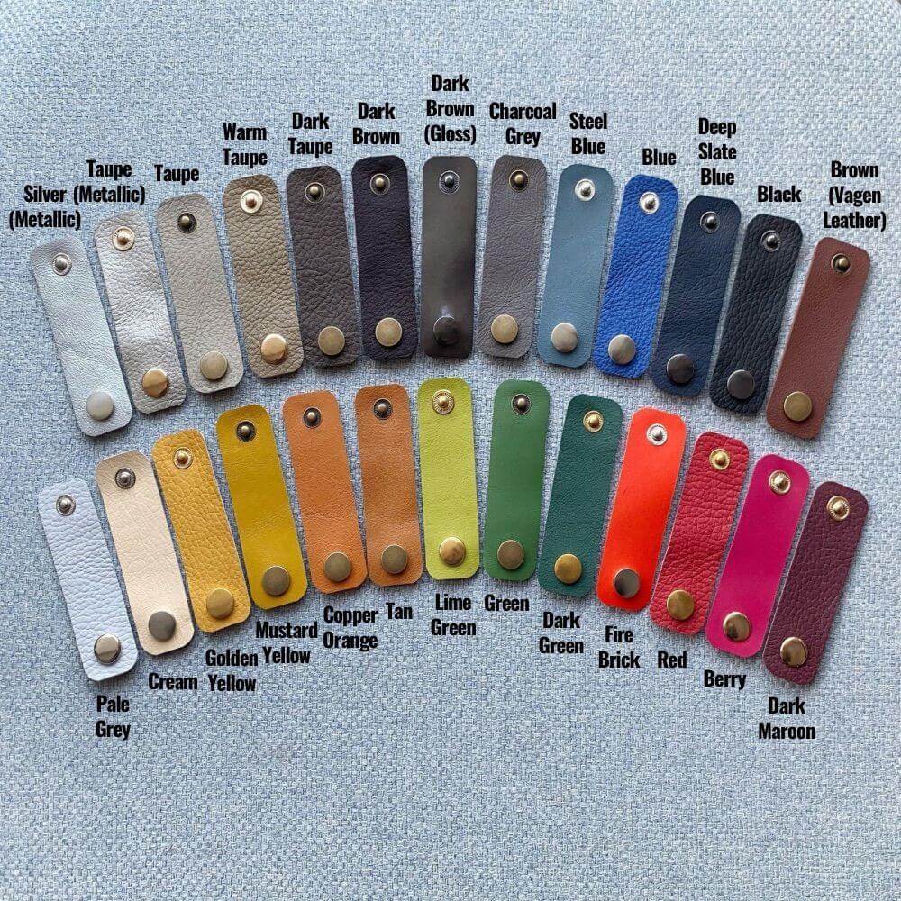 Leather Scarf Ring - 25 Colours