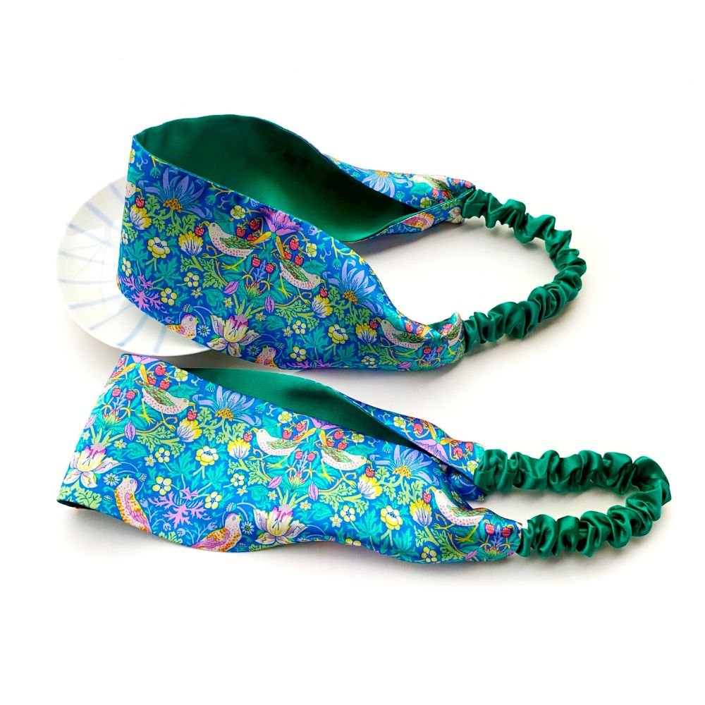 Liberty Silk Headband - Strawberry Thief