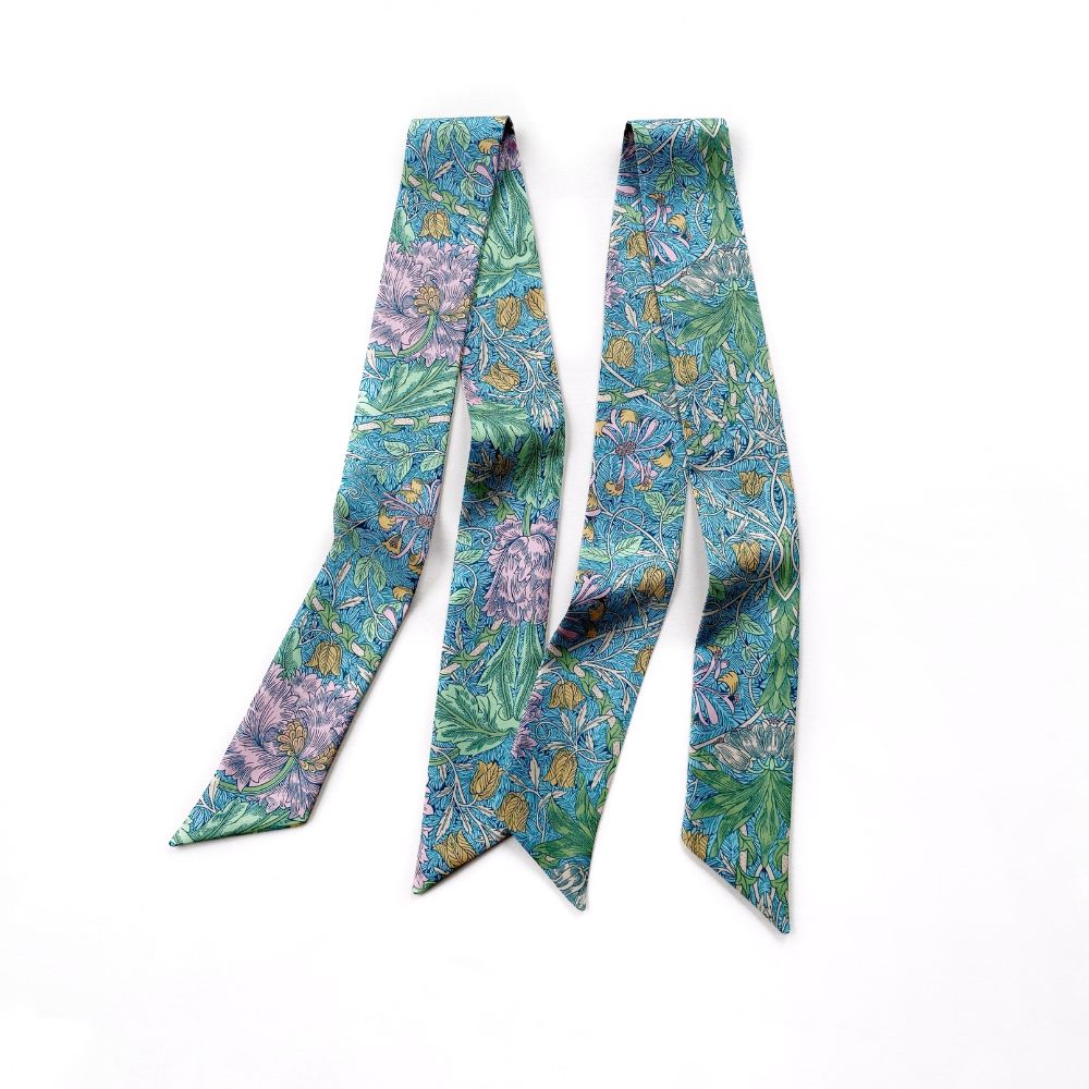 Liberty Silk Skinny Scarf - Pink Honeysuckle