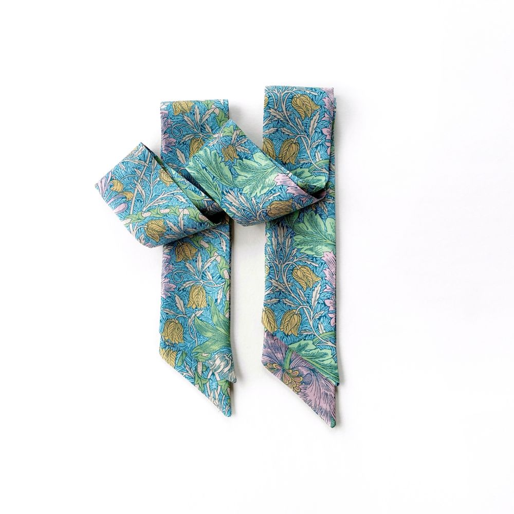 Liberty Silk Skinny Scarf - Pink Honeysuckle