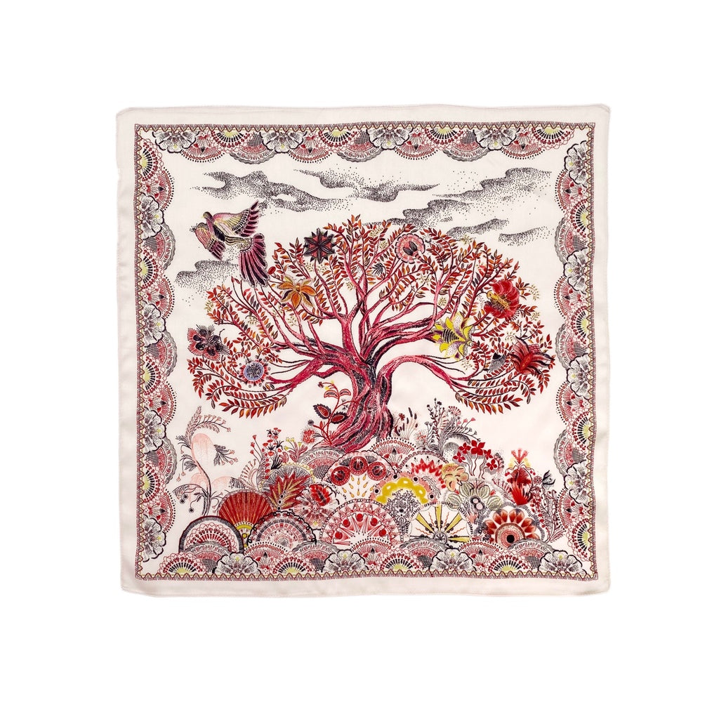 Tree Of Life 53x53 Silk Scarf