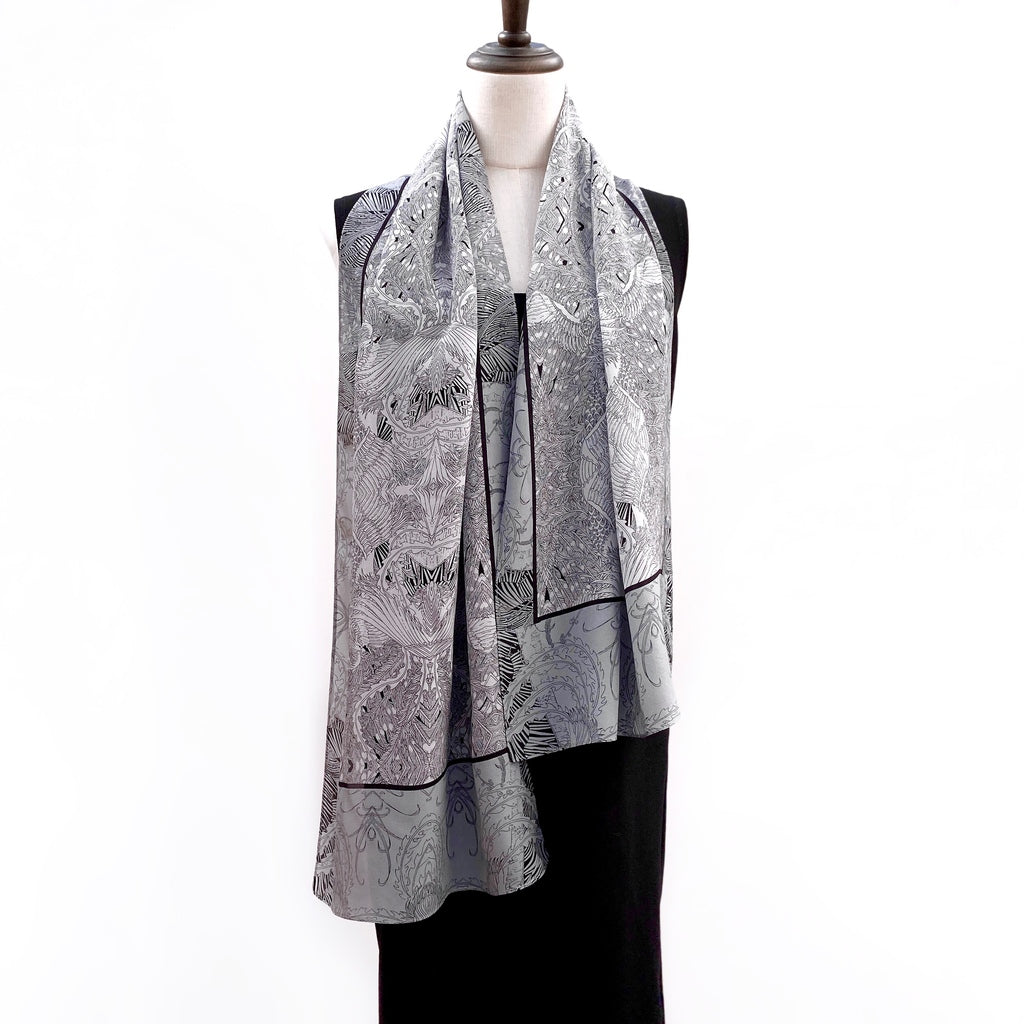 Long Silk Scarf 35x150