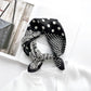 Paisley & polka dots print silk scarf - Black