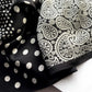 Paisley & polka dots print silk scarf - Black