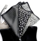 Paisley & polka dots print silk scarf - Black