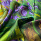 Iris garden print silk scarf