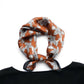 Floral pattern silk scarf - Honey Brown