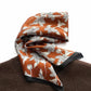 Floral pattern silk scarf - Honey Brown