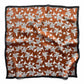 Floral pattern silk scarf - Honey Brown