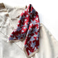 Floral pattern silk scarf - Red