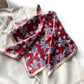 Red Floral 53x53 Silk Scarf