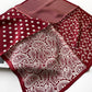 Paisley & polka dots print silk scarf - Red