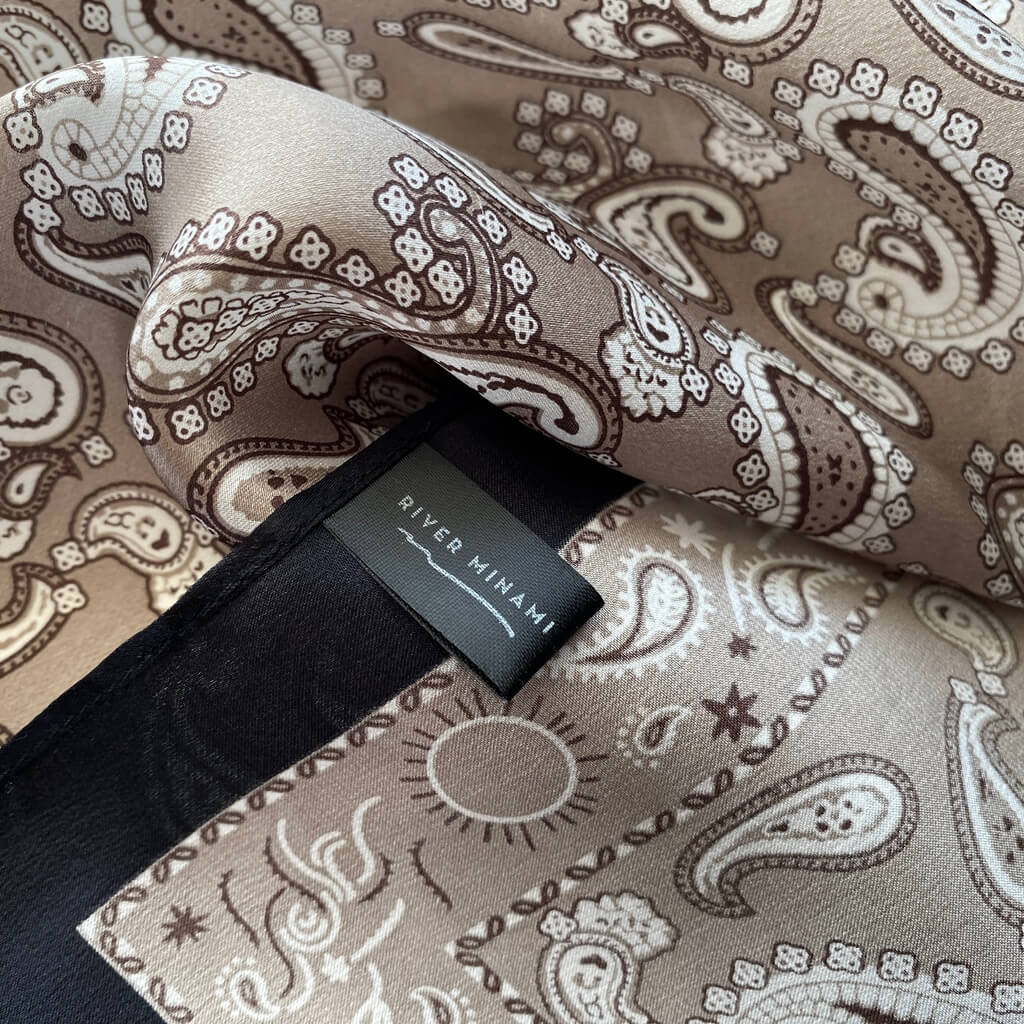 Mulberry Silk Square Scarf 53cm - Classic Paisley