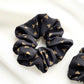 Geometric print silk scrunchie