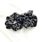 Geometric print silk scrunchie