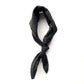 A folded black japanese wave print cotton  neckerchief 