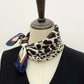 Leopard print silk scarf - Black