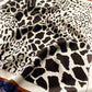 Leopard print silk scarf - Black