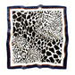 Leopard print silk scarf - Black