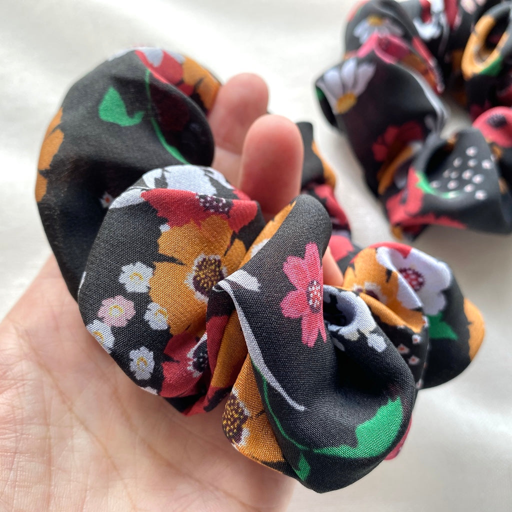 Women's silk hair ties - Floral print