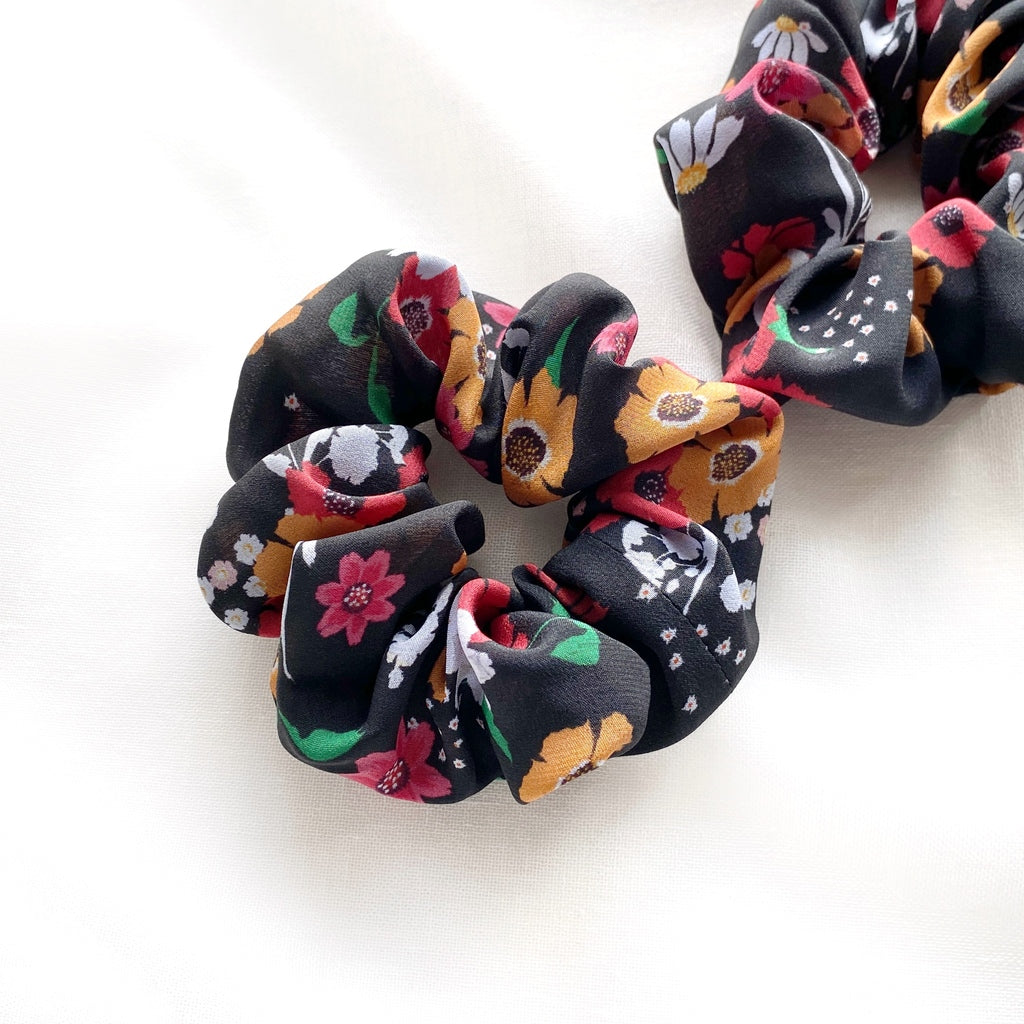 Women's silk hair ties - Floral print