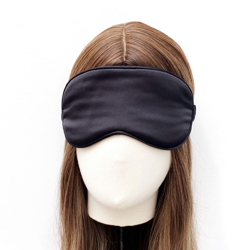 Cloud Soft 19 Momme Mulberry Silk Sleeping Eye Mask - Midnight Black