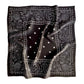 Stars print silk scarf - Charcoal Black