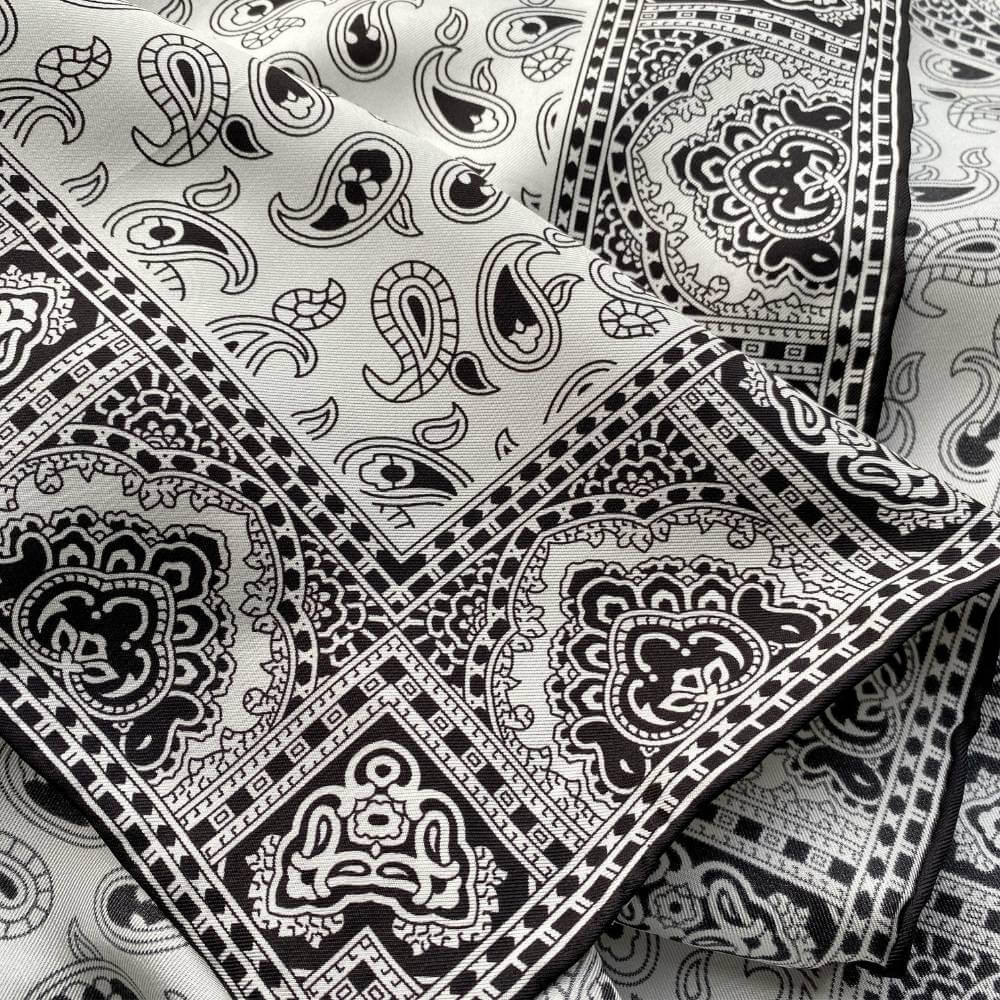 Paisley Silk Twill Scarf 65x65
