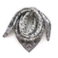 Black & White Paisley Print Mulberry Silk Twill Scarf - 65×65cm