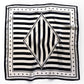 Stars & stripes silk scarf - Black & white