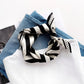 Stars & stripes silk scarf - Black & white