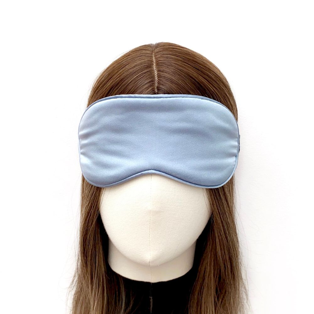 Cloud Soft 19 Momme Mulberry Silk Sleeping Eye Mask - Dusty Blue