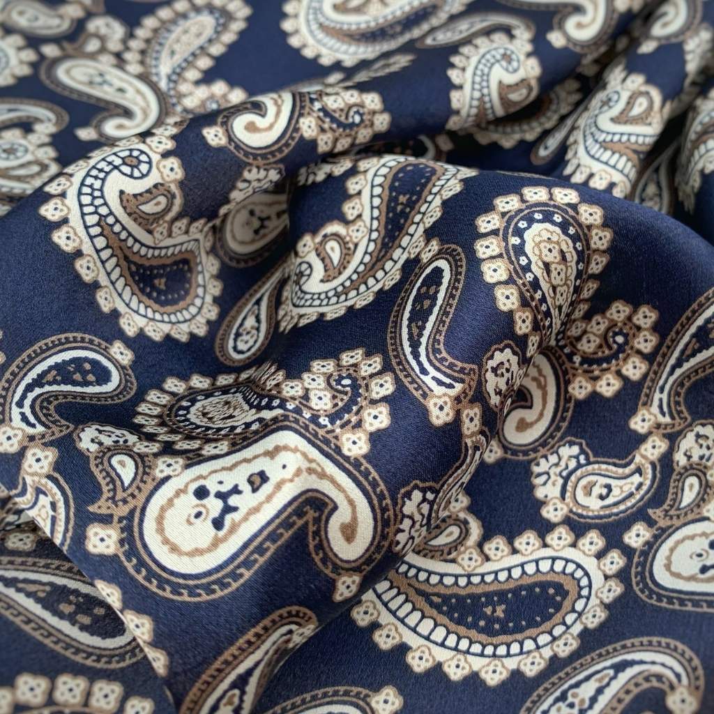 Mulberry Silk Square Scarf 53cm - Classic Paisley