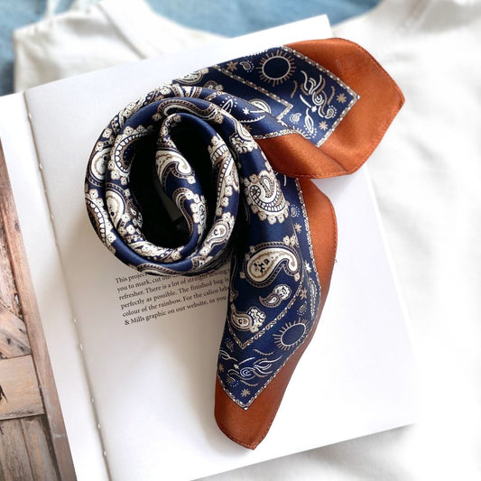 Mulberry Silk Square Scarf 53cm - Classic Paisley