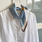 Mulberry Silk Square Scarf - Retro Geometric