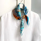 Blue Silk Scarf 53x53