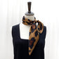 Leopard print silk scarf - Brown