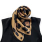 Leopard print silk scarf - Brown