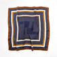 Navy Brown 53x53 Silk Scarf