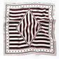 Stars & stripes silk scarf - Burgundy red