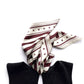 Stars & stripes silk scarf - Burgundy red