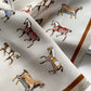 Equestrian print silk scarf - Champagne