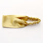 Handmade champagne gold mulberry silk headband by River Minami.