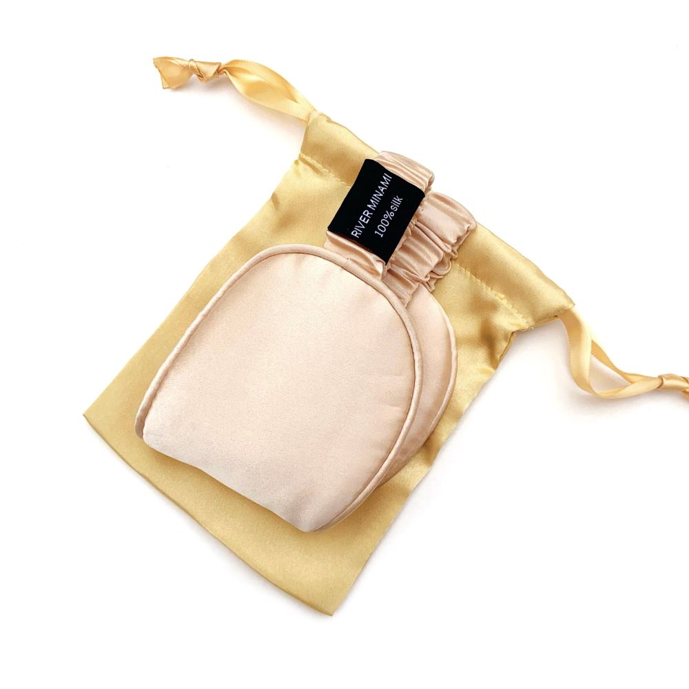 Cloud Soft 19 Momme Mulberry Silk Sleeping Eye Mask - Champagne Gold
