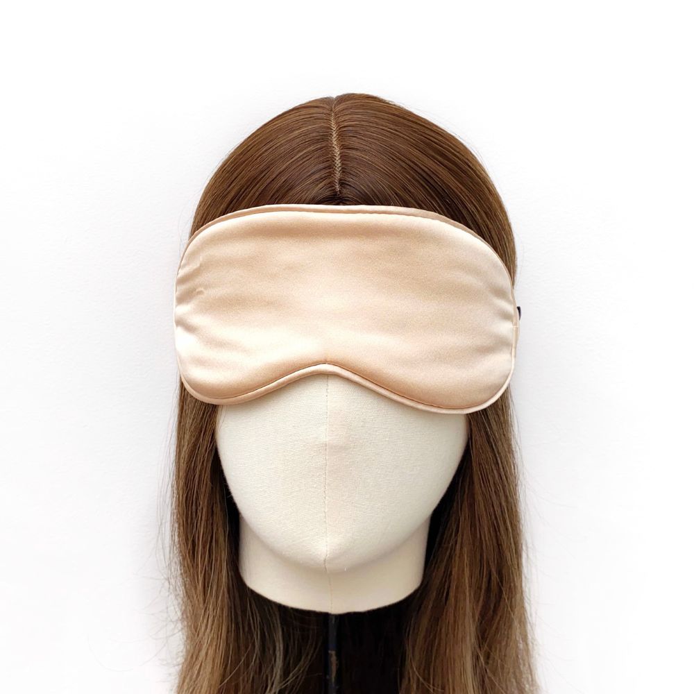 Cloud Soft 19 Momme Mulberry Silk Sleeping Eye Mask - Champagne Gold